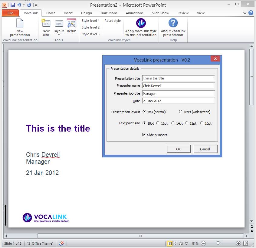 Powerpoint with wizard