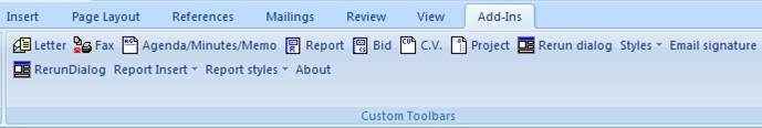 Word 2007/10 Add-Ins tab