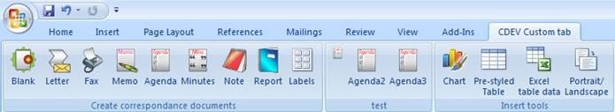 Word 2007/10 custom ribbon tab