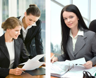 Photographs of office staff