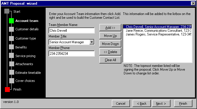 ATM Proposal Wizard Panel 2